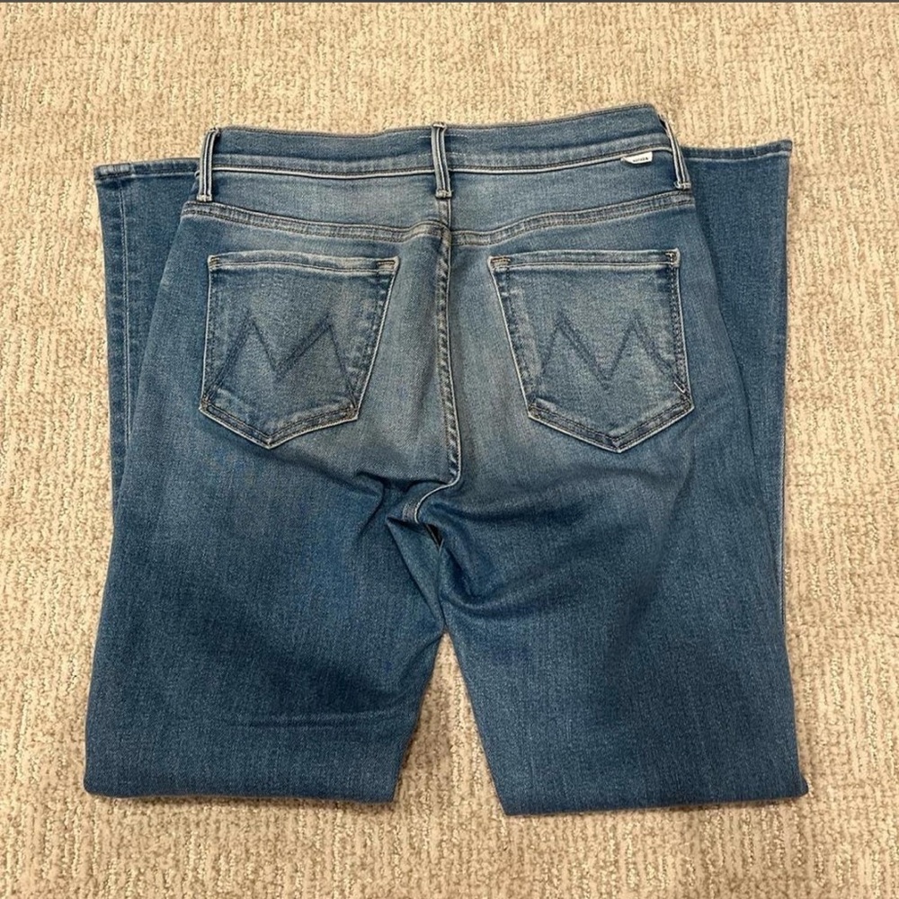 Mother The Weekender Layover Women's Blue Flared Jeans - Picture 6 of 11